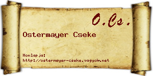 Ostermayer Cseke névjegykártya